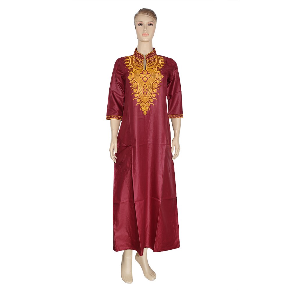 H & D Afrikanische Frauen Kleider Gold Stickerei max Kleid Südafrika Traditionellen Dashiki Kleidung Damen ankara Kleider Ropa Mujer
