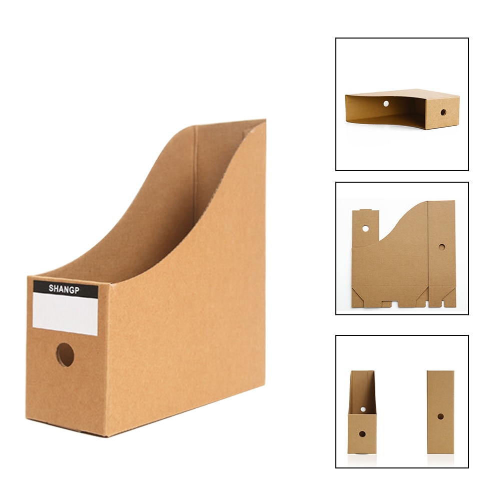 Office Desktop File Bookshelf Magazine Stand Table Document Filing Box Organizer Holder