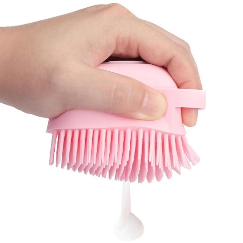 Badborste med krok mjuk silikon baby shower rengöring lera smutsborttagare massage ryggskrubb duschar bubbla giftfria borstar