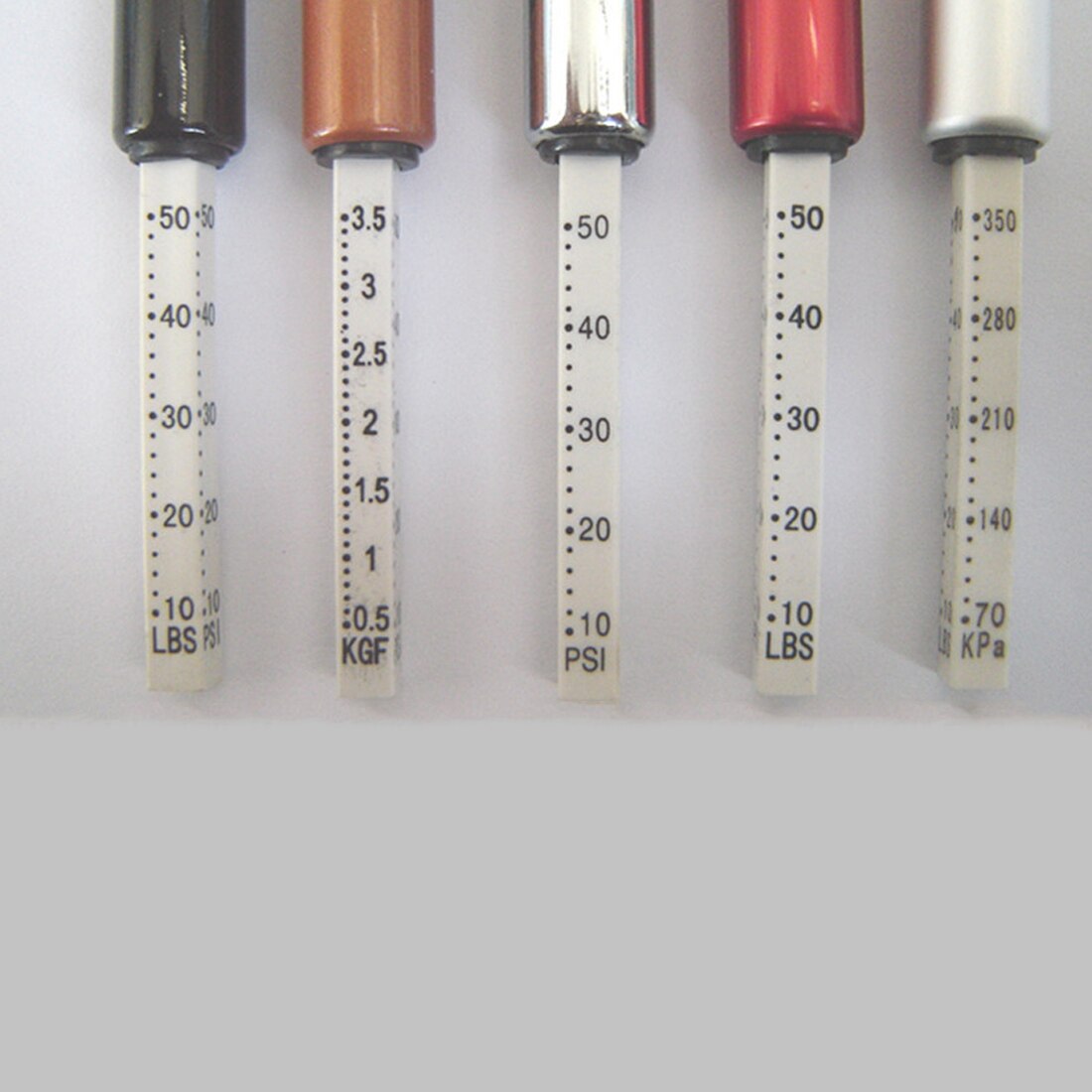 5-50 Psi Diagnostic Tool Draagbare Bandenspanning Test Gauge Pen Voertuig Auto Motorfiets Band Test Meter Pen zilverachtige
