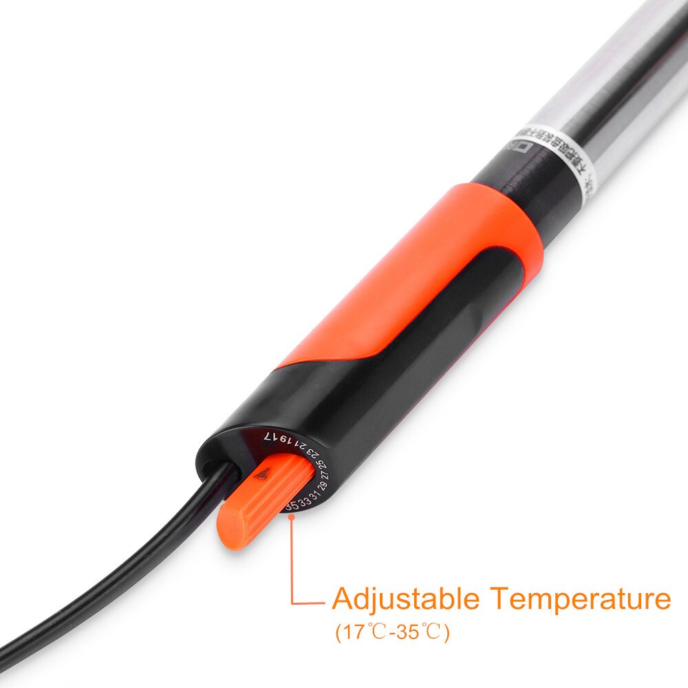 Super Aquarium Heater Submersible Heating Rod 17-35DegreeCelsius Adjustable 50/100/200/300/500W to Control Fish Tank Temperature