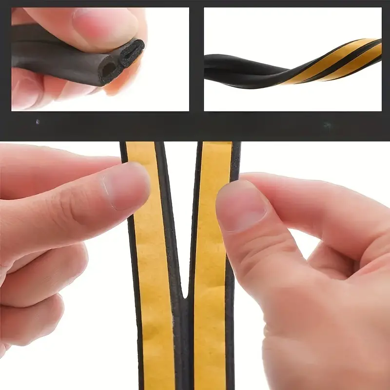 Weatherproof sealing strip for doors and windows, self-adhesive window sealing strip type d for doors, soundproof foam, sealed collision strip
