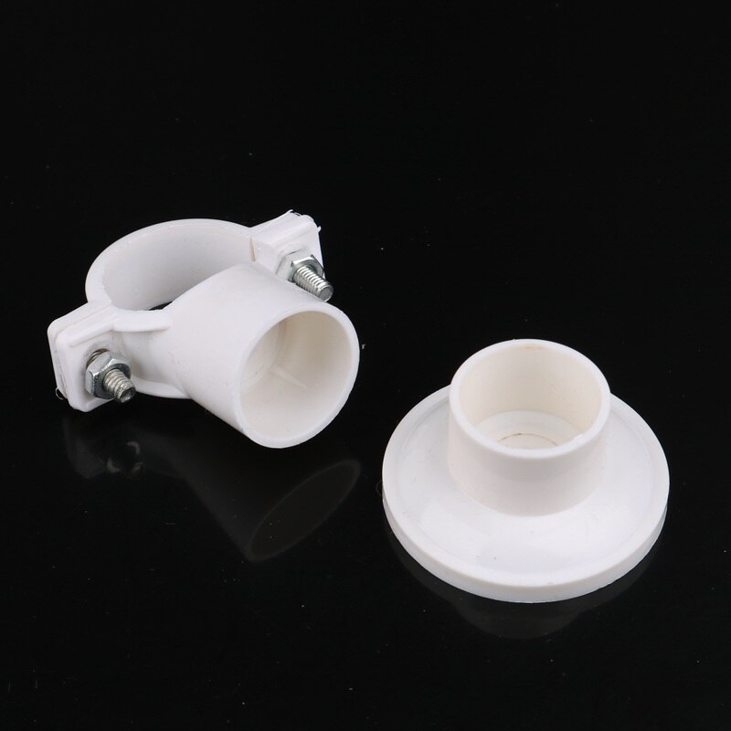 4pcs 20mm 25mm 32mm 40mm PVC Pipe Clamp Support Bracket Water Pipe Connector Garden Irrigation System Fittings PPR Pipe Clip