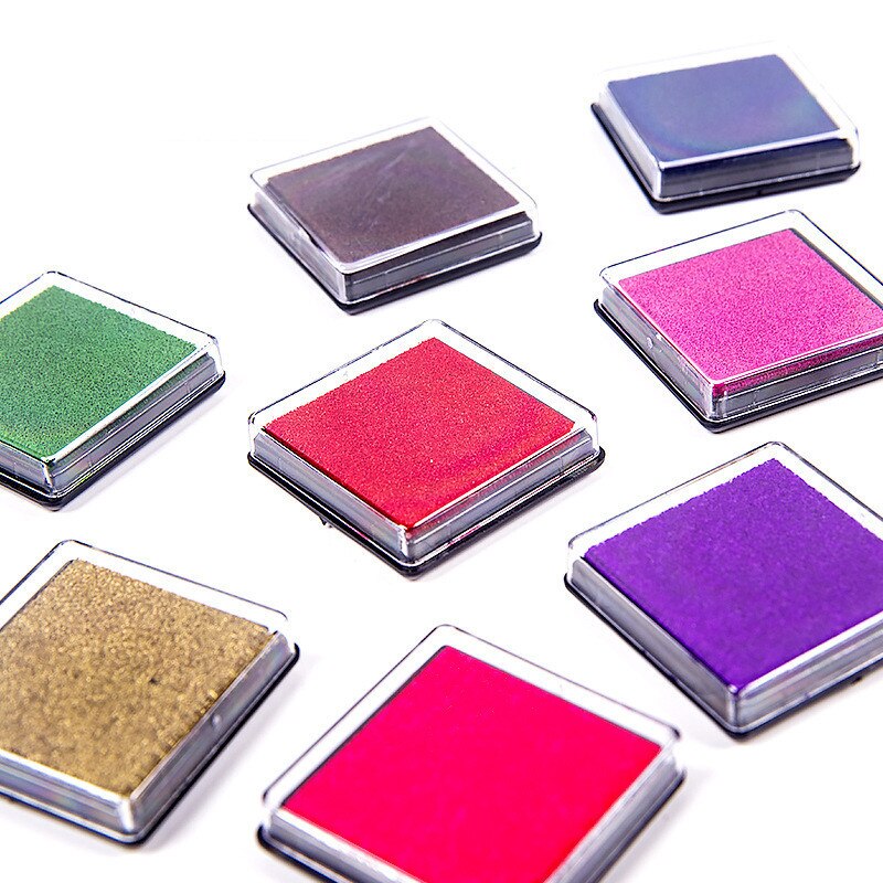 12 farben Nette Inkpad Handwerk Öl Basierend DIY Tinte Pads für Schwamm Briefmarken Stoff Scrapbooking Decor Fingerprint Dichtung Stempel Pad