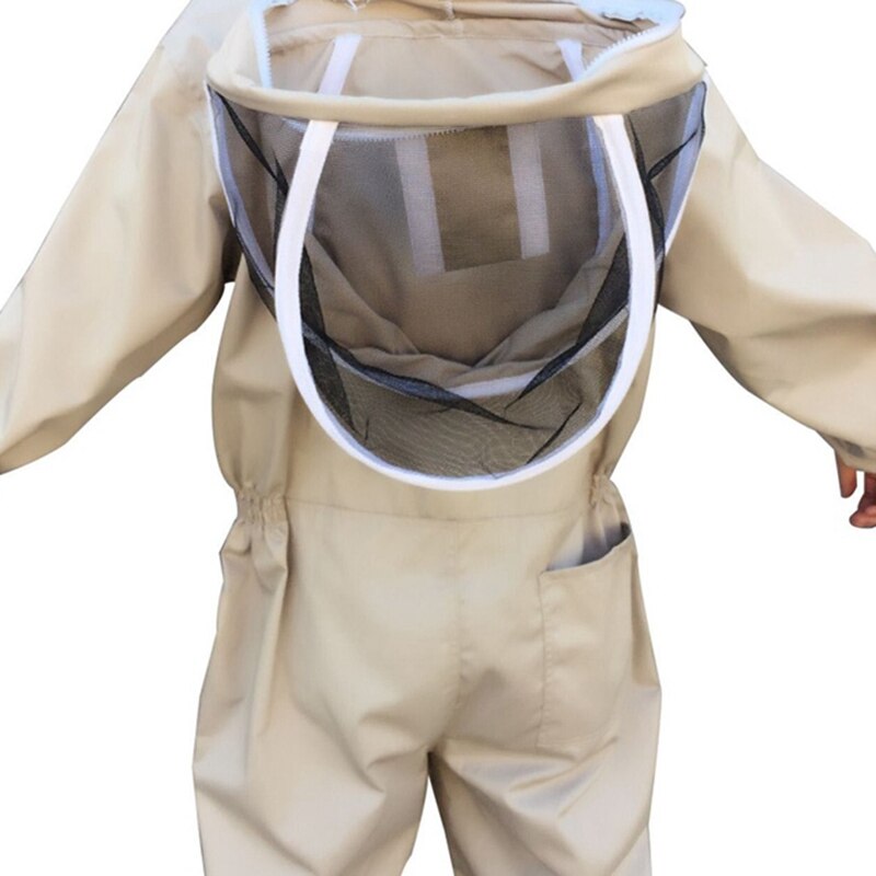 Ventilated Full Body Beekeeping Bee Keeping Suit with Leather Gloves XL