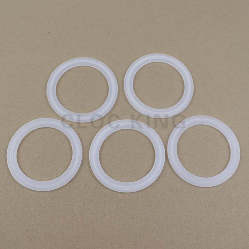 Arandela de anillo de sellado de silicona, sanitaria O abrazadera triple/D, 19mm-tubería x 159mm, para productos lecheros Homebrew, 5 uds.
