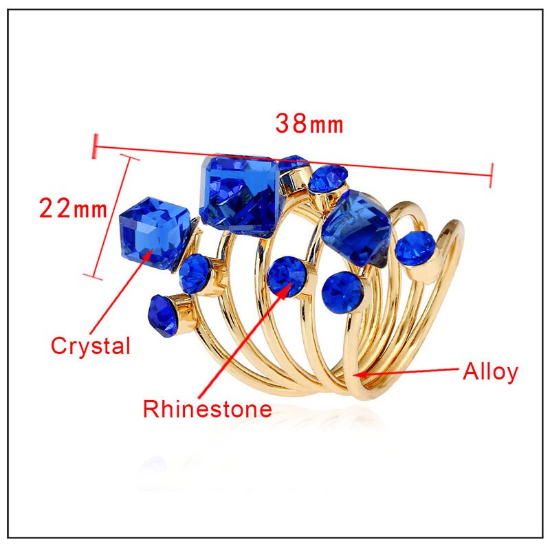 Strass Opening Punk Ringen Voor Vrouwen Verklaring Sieraden Vinger Ringen Voor Vrouwen Wedding Party Ring Sieraden