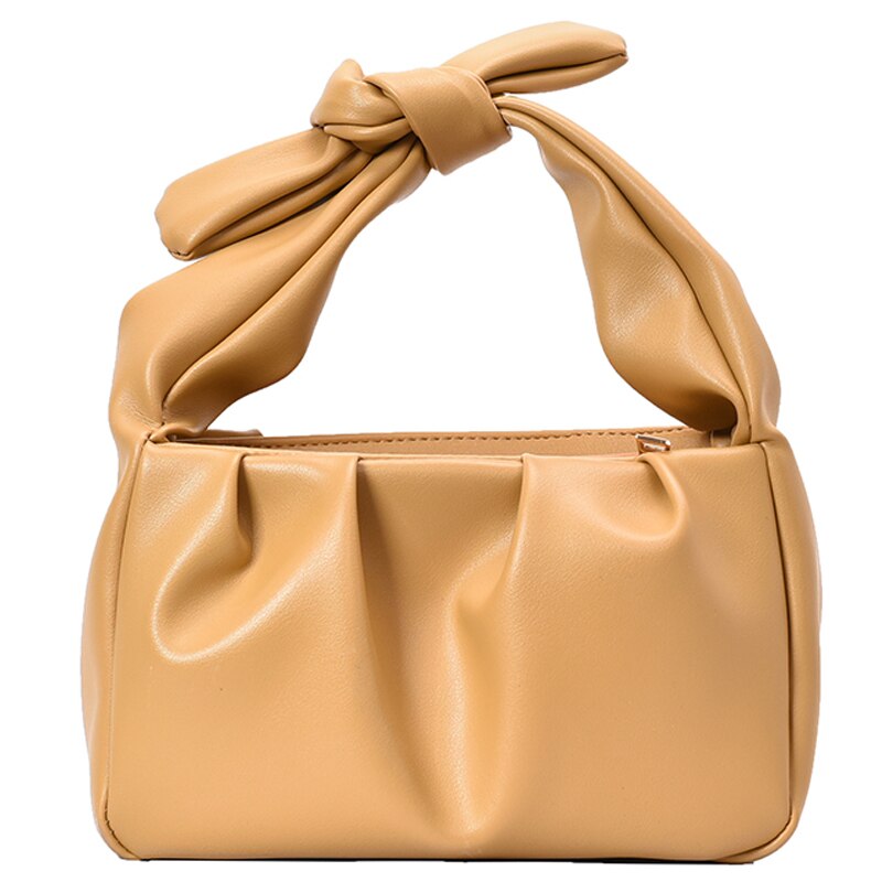 Shoulder Bag & Trendy Solid Color Pleated Underarm Bag Handbag Width 21 Cm Height 14 Cm Thickness 11 Cm