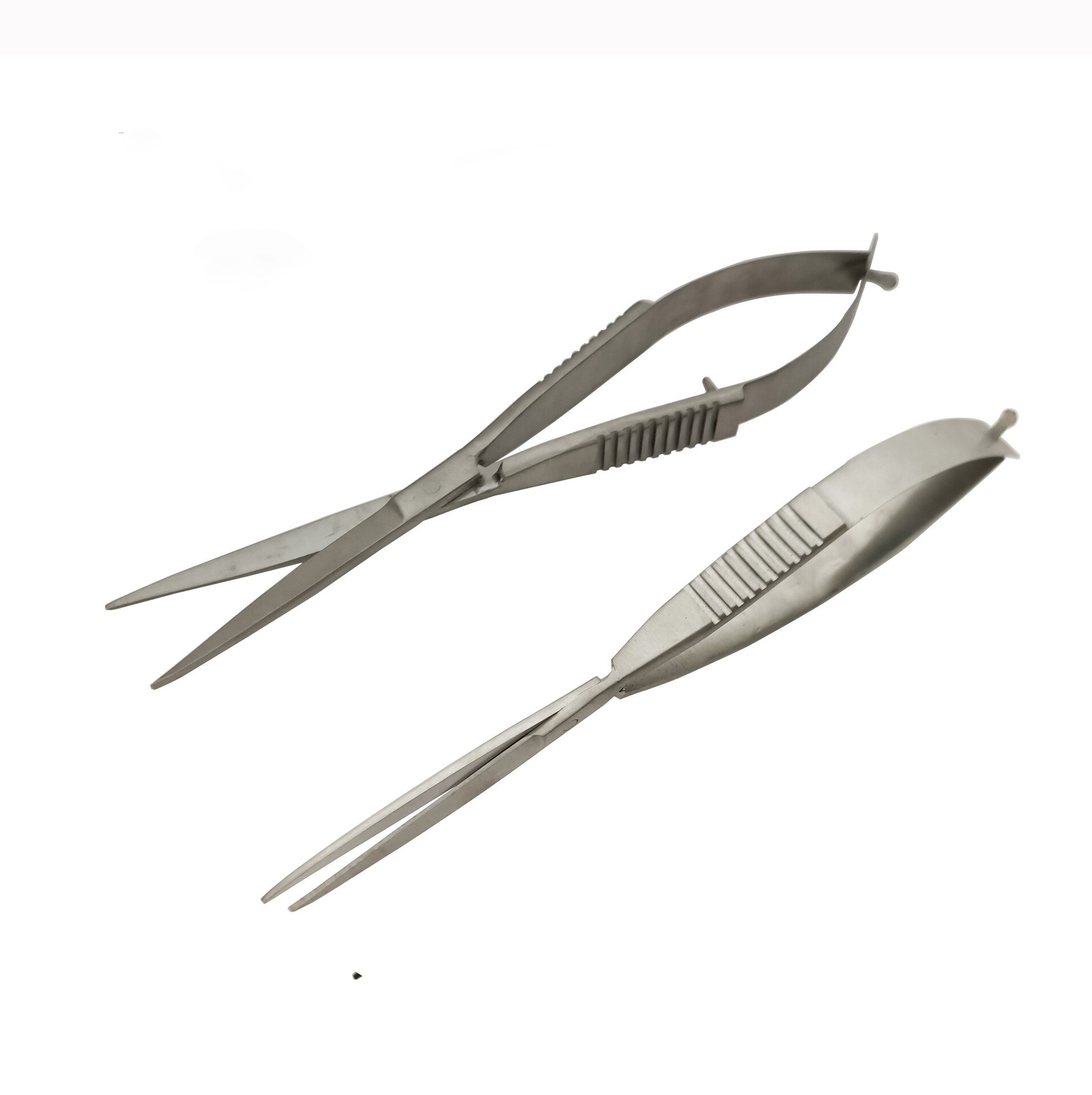 Stainless Steel Straight Curved Spring Scissor Landscape Maintenance Tools for Aquatic and Aquariums Aquatic Plants Scissor: Silver Straight