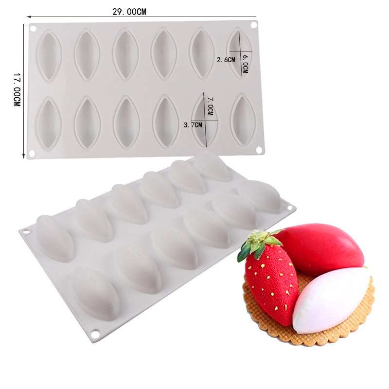 12 Pice Mango Siliconen Cake Decorating Mold Voor Bakvorm Dessert Mousse Gebak Pan Bakewar Gereedschap Keuken Gereedschap Accessoires