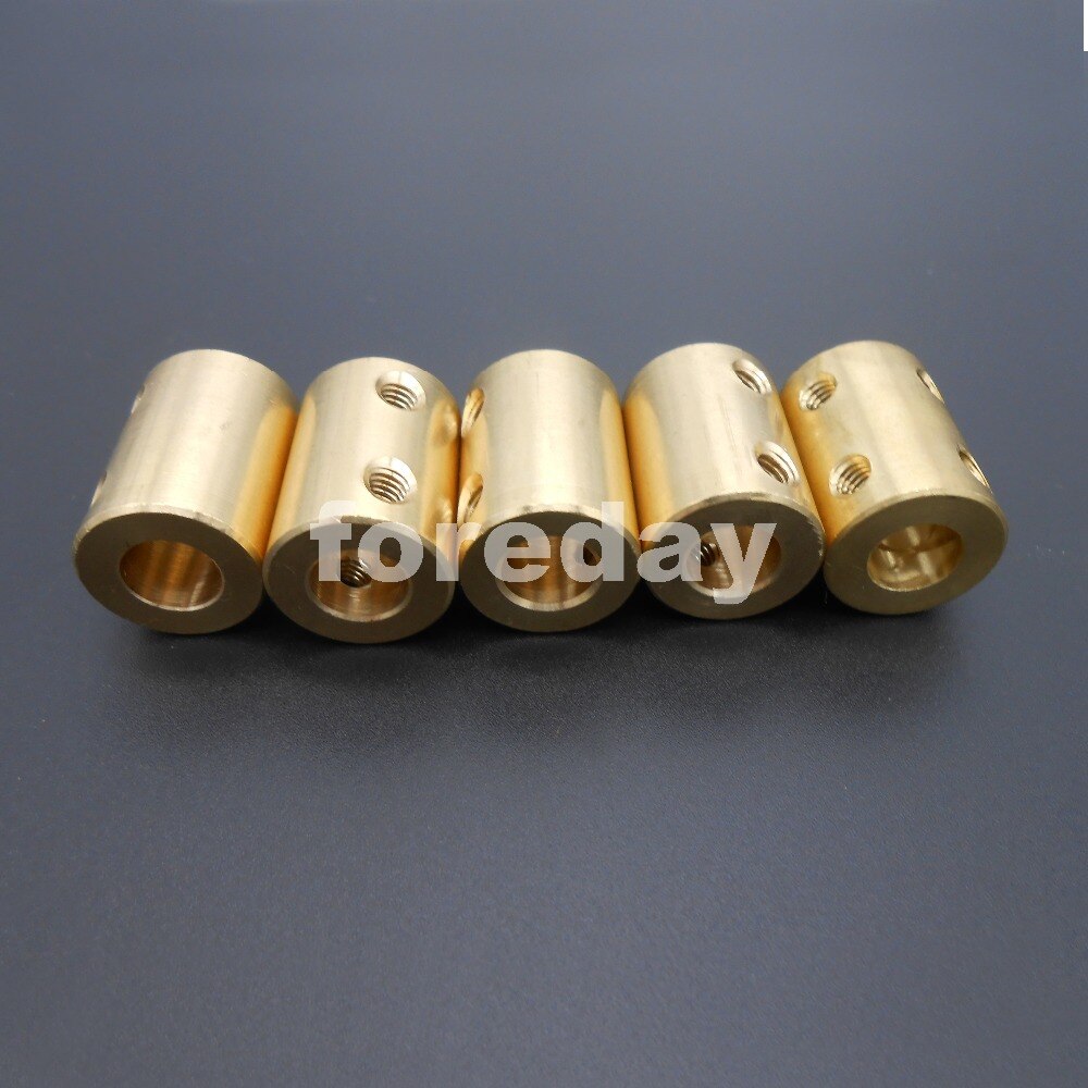 5PCS Coupling Coupler 5-5 5mm TO 5mm brass Shaft Motor rigid Coupling Coupler length 22mm *FD290X5+2