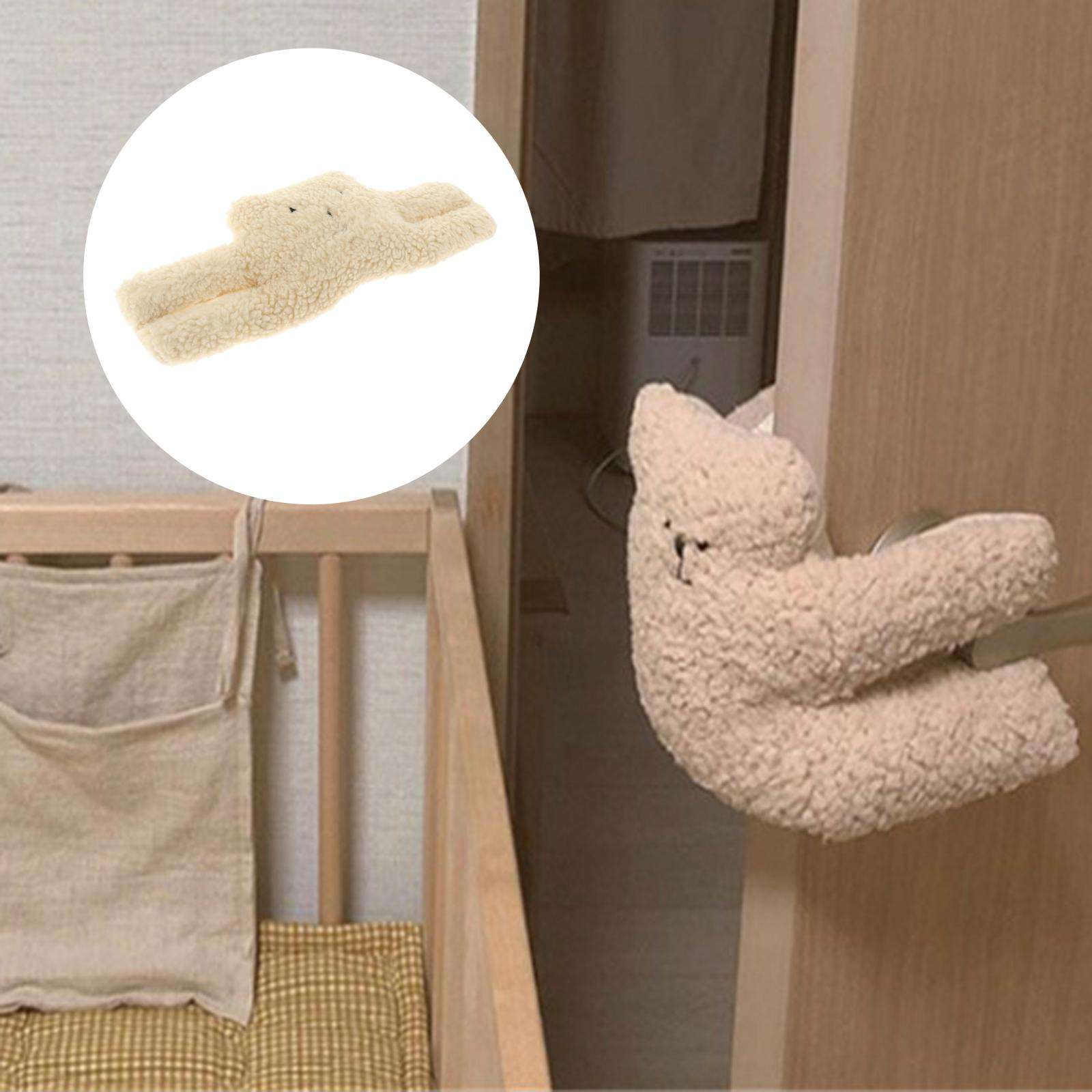 1pc Animal Door Stop Door Mounted Baby Pinch-proof Door Clip Lamb Wool Baby Doll