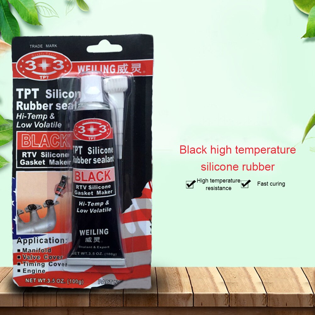 100g Red/black High Temperature Resistant Silicone Rubber Flat Sealant -60~343 Degrees 3+3 Sealant Waterproof Electrical Resista