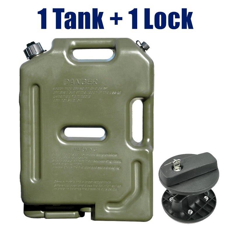 10l brændstoftank olie benzin diesel tank opbevaring ekstra til bil motorcykel lastbil campingvogn benzin benzin container brændstof jerrycan: 1 tank med lås