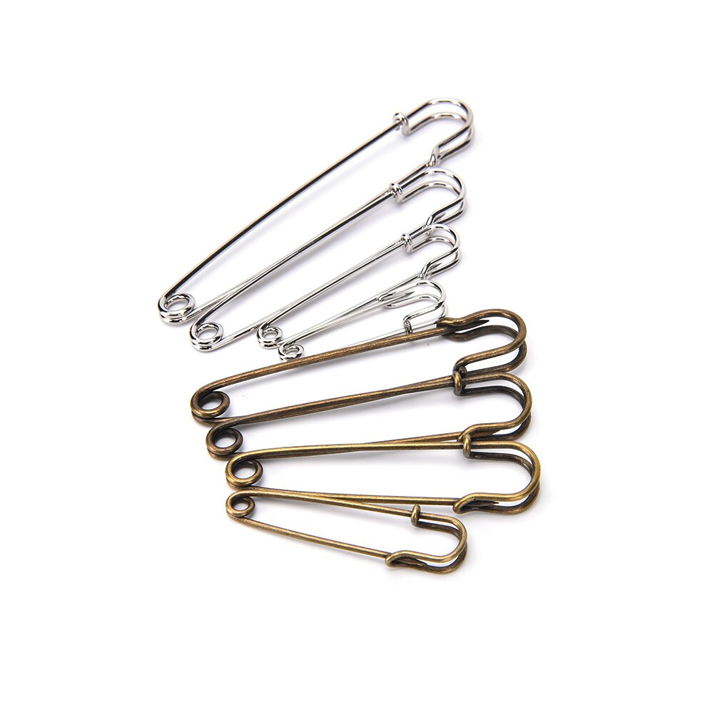10 stuks/pak 4-10cm maten metalen veiligheidsspelden roestvrij staal broche badge sieraden veiligheidsspelden accessoires naaien knutselen