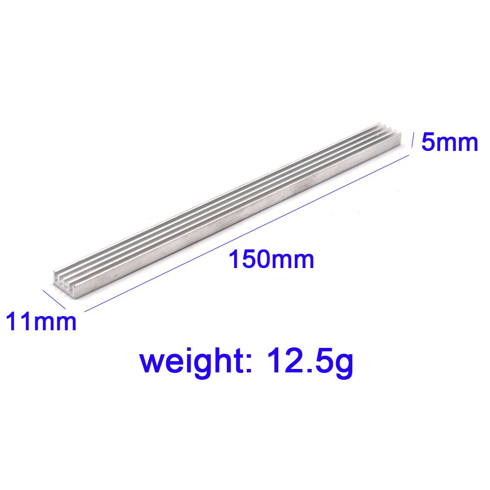 Disipador de calor de tira de aluminio, barra de luz LED COB radiador para, lámpara de disipador térmico de 15cm, 150mm, tiras de placa de refrigeración, 3 uds., 150x11x5mm