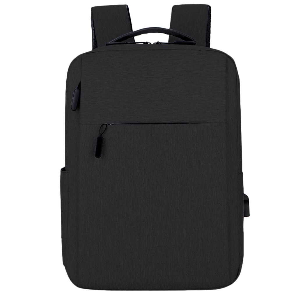 Multi-functional Men Backpacks Travel Bag Women School Bag Men Business Notebook Waterproof Travel Backpack#G20: Black
