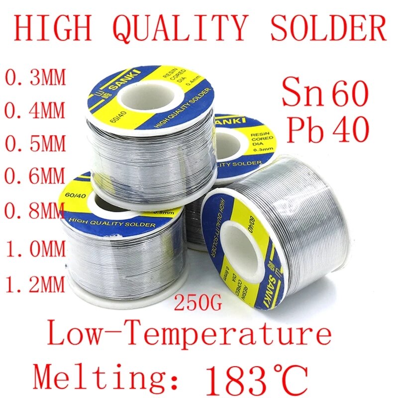 250g 0.5mm Tin Solder Wire Low-temperature Low-melting-point 60/40 Rosin Core Welding Flux Electric Soldering Iron Solder