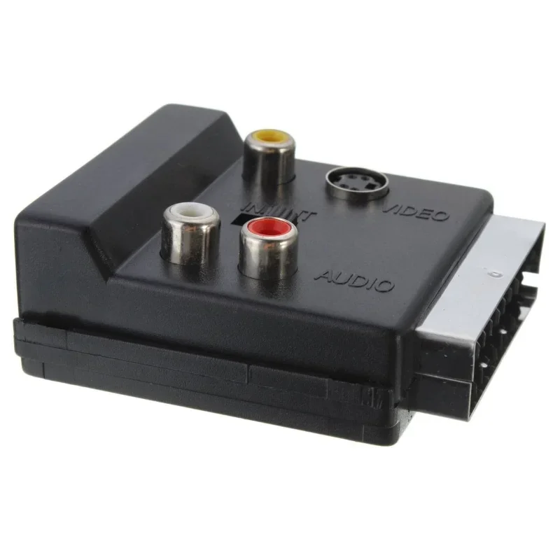 Adattatore SCART 3x RCA Con S-Video E Interruttore In/Out – Per Connessioni AV Composite