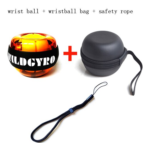 LED Wrist Ball Trainer Gyroscope Strengthener Gyro Power Ball Arm Exerciser Power ball Exercise Machine Gym Fitness Equipment: Yellow