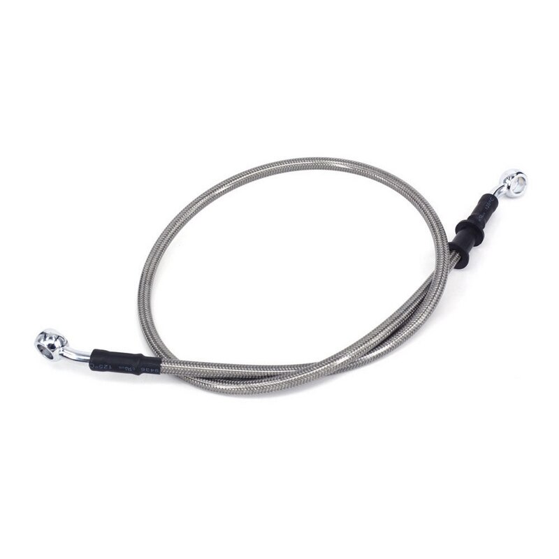Motorcycle Braided Brake Clutch Oil Hoses Lines Pipes Cables 500mm-2000mm Motorcycle Bike: 50cm Silver