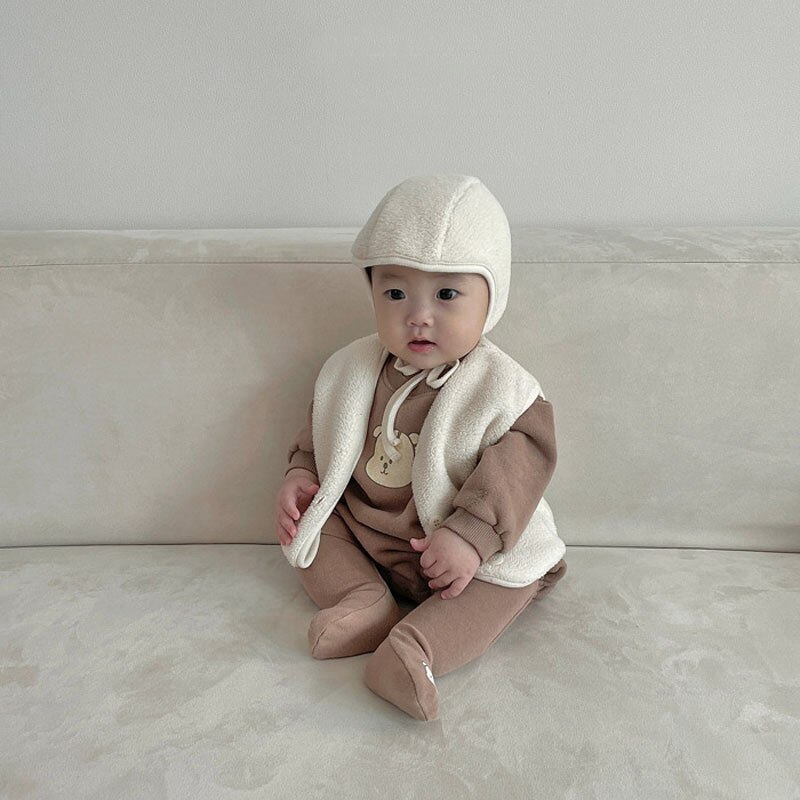 2022 Lente Baby Cartoon Beer Bodysuit Voor Jongens Kleding Baby Meisje Lange Mouwen Casual Jumpsuit Mode Herfst Peuter Tops