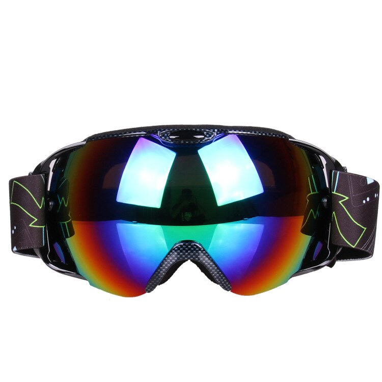 Ski Goggles Double Layer Anti-fog Large Spherical Snowfield Ski Eye-protection Goggles Mountain Climbing Bicycle Glass 201-: Snake s Skin