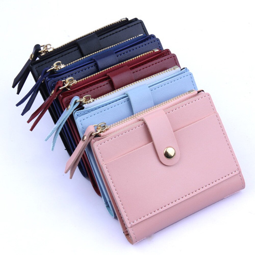 Moda feminina carteira adorável doce cor pequena moeda zíper bolsa pacote de cartão cartera mujer 2020 # t2