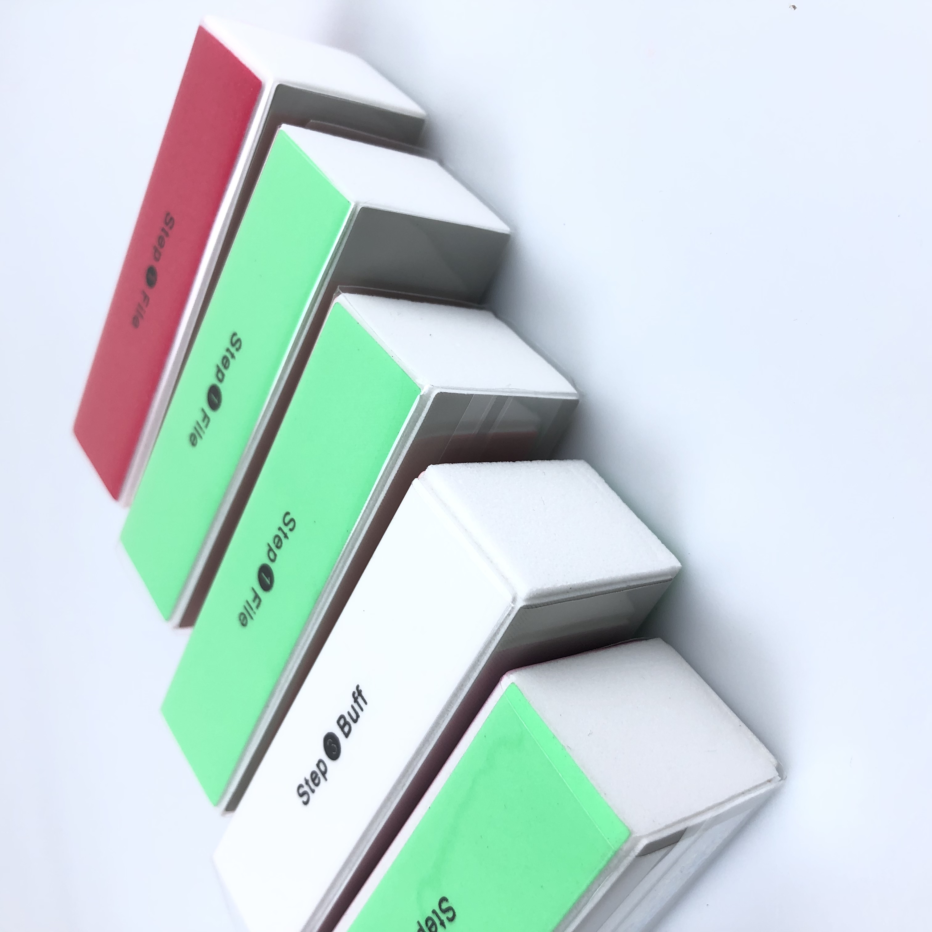 Lima pulidora de uñas de 4 pasos, bloque de pulido de lijado, pulidor de uñas de colores, herramientas para el cuidado de uñas y pedicura,
