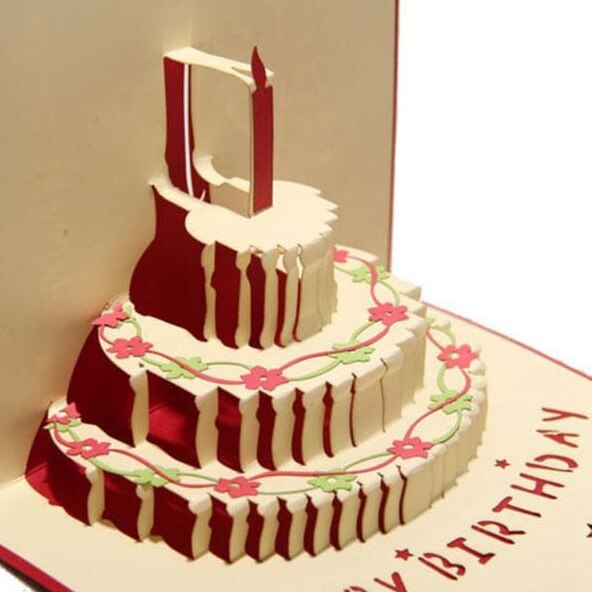 5pcs 3D Luxury Handmade Birthday Invitations Greeting Card