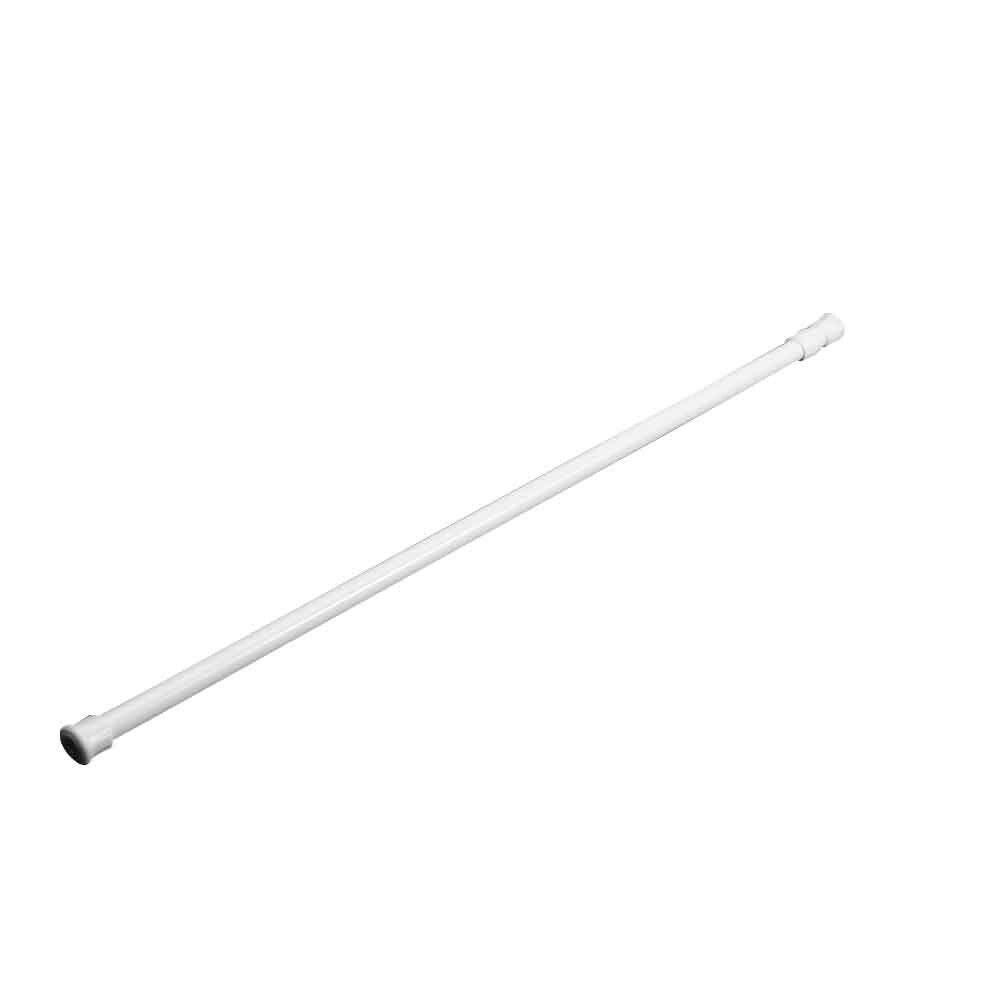 Barra de cortina de ducha redonda de , poste telescópico de tensión extensible de gasa ajustable, 55-90cm