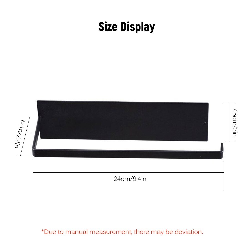 Wall Mounted Towel Holder Paper Bar Bathroom Kitchen Storage Rack Adhesive Roll Organizer Wall Metal Toilet Paper Towel Hanger