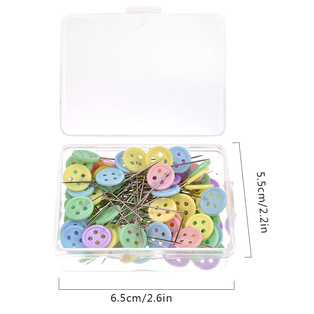 Alfileres de bordado para manualidades con agujas de retales, 100 Uds., para acolchar, herramientas y accesorios de costura, Color aleatorio