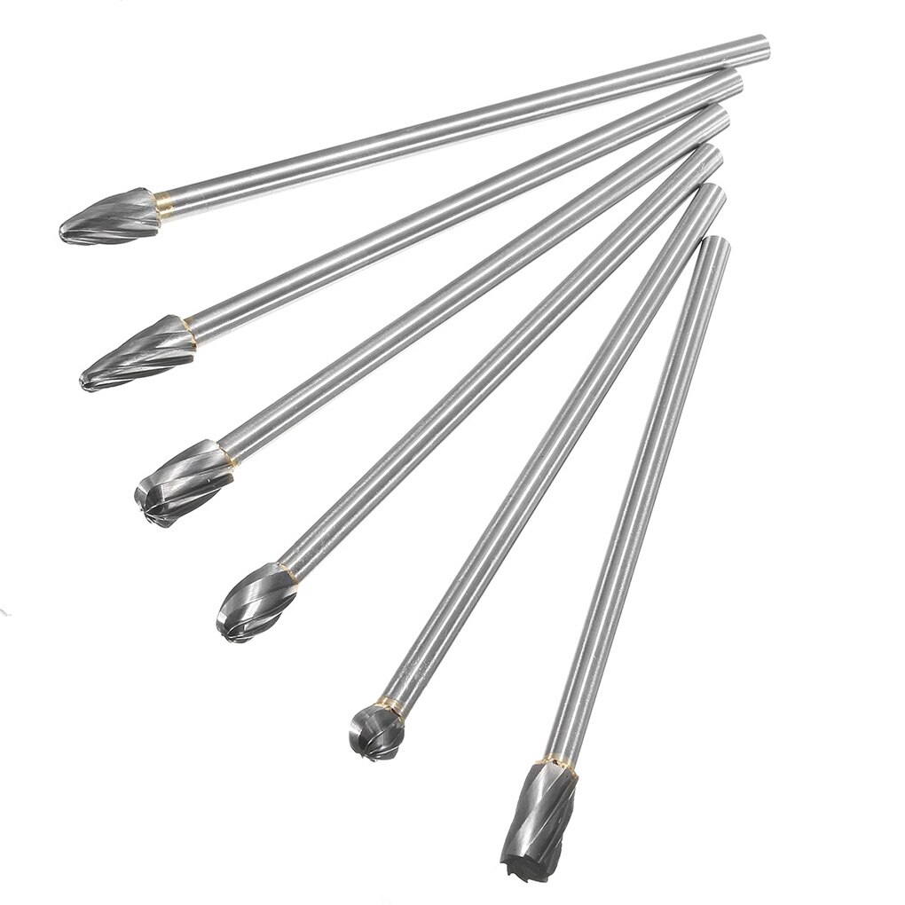 6 kpl/sarja 150mm pitkä kovametallipora 6mm 1/4 " kädensija pyörivä volframikarbidi alumiinijyrsintä 10mm: Default Title