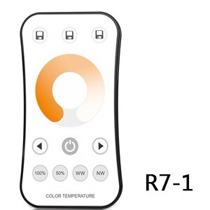 2.4g rf langaton led-kosketuskaukosäätimen himmennin 1ch 2ch 3ch led-ohjain yksiväriselle / värilämpötilalle / rgb led-nauhalle: R7-1