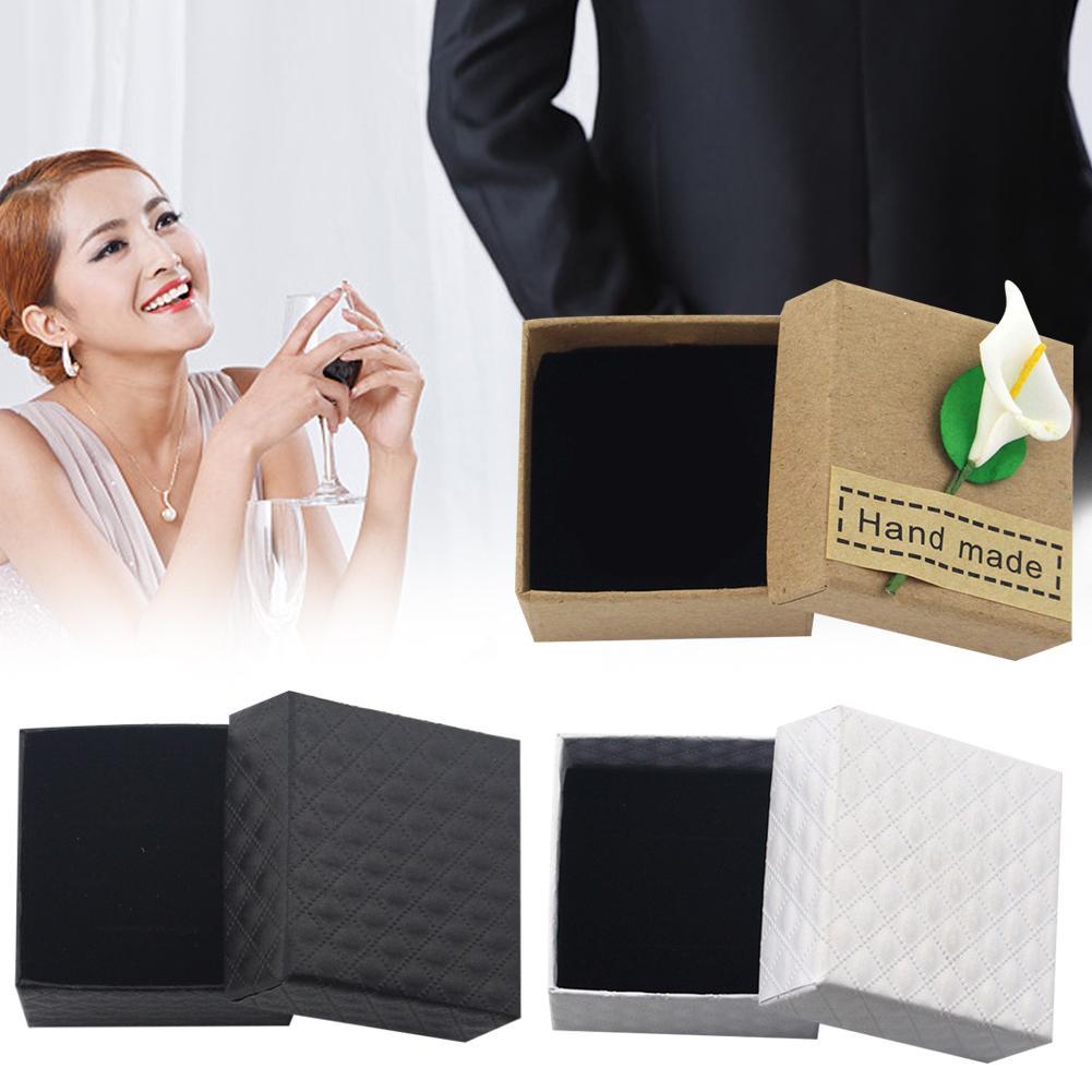 1Pc Kraft Papier Kartonnen Doos Grote Box Zwart Wit Giftbox Deksel Karton Papier Doos Grote Verpakking cosmetische Verpakking
