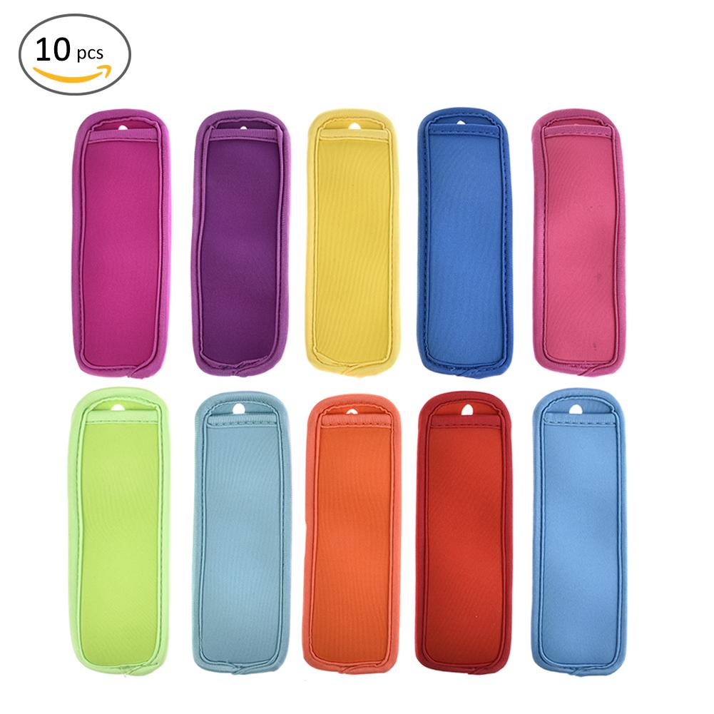 10 stks/set Kleurrijke Neopreen Popsicle Houder Vriezer Icy Pole Ice Lolly Sleeve Protector Voor Ijs Gereedschap Voor Party Supply: Default Title
