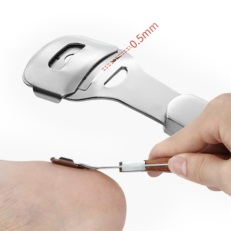 Rasoir en acier inoxydable pour callosités des pieds, dissolvant de peau dure au talon, mains et pieds, outil de pédicure avec 10/20 lames, lime de soins des pieds