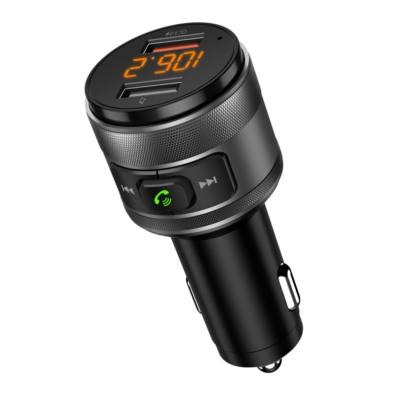 Nice Support Driver Bluetooth FM Modulator With Dual USB Charger Port Rental Radio Transmitter MP3 Player Bluetooth Car Kit