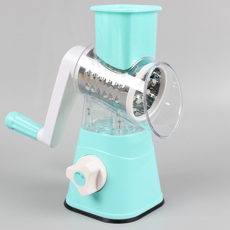 Multifunctional Rotary Grater Veggie Chopper Vegetable Grater Kitchen Accessories Potato Fruit Slicer Manual Cutter 2022: blue
