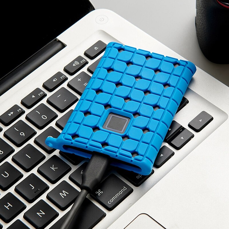 Hdd Tassen Gevallen Hard Drive Disk Hdd Silicone Case Cover Protector Skin Voor Samsung T7 Ssd Hdd Case: Blue