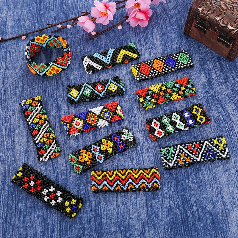 Svärdotter mia mizhu-serien populärt elastiskt armband för damer enkelt handvävt armband i strandsemesterstil