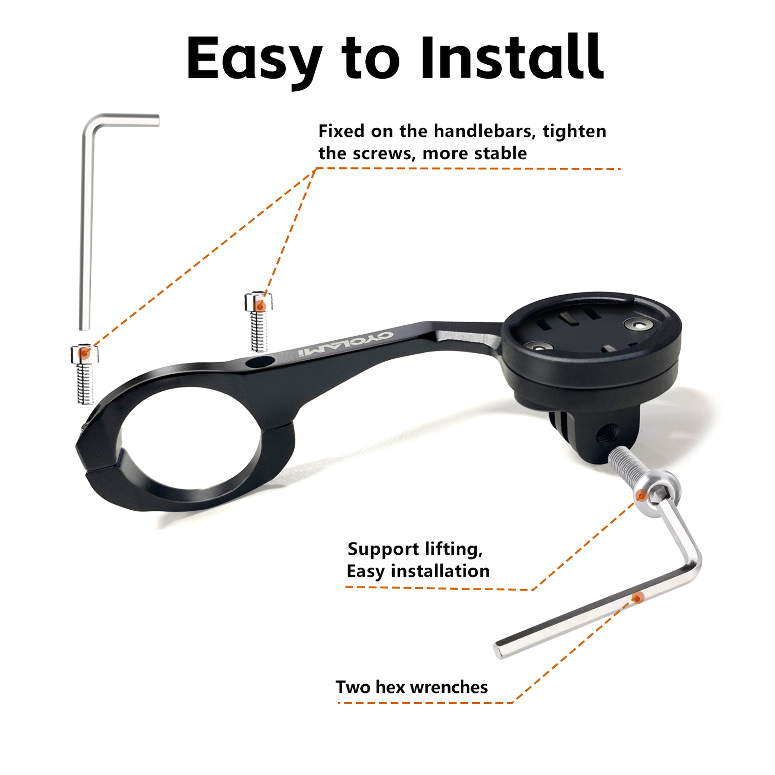 Soporte para ordenador de bicicleta CYCLAMI S5, soporte para faro GPS de carretera MTB para cámara GARMIN XOSS IGPSPORT, soporte GoPro, accesorios para bicicleta