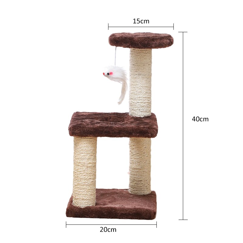 Krabpaaltoren, grappige krabpaal voor katten, beschermend meubilair, klimboom voor katten, krabpaal met bungelende speeltjes voor katten