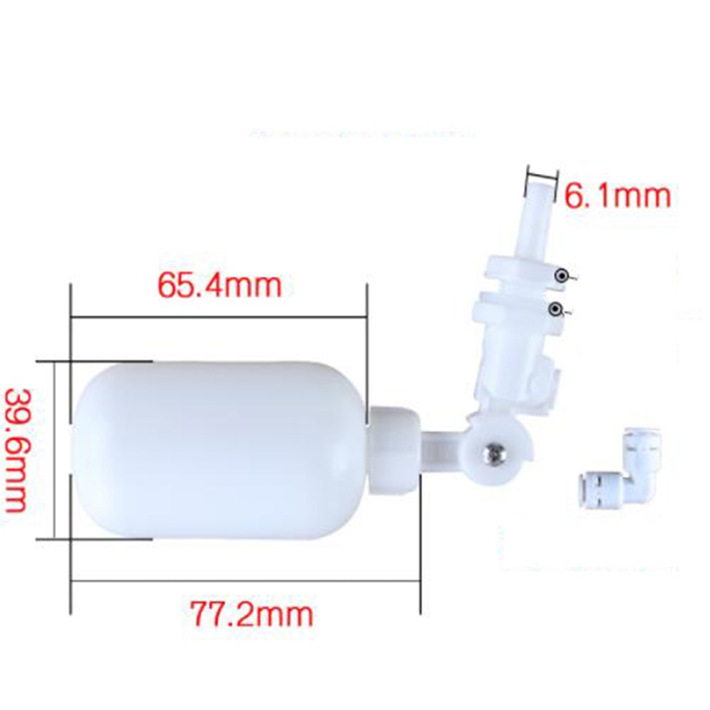 6.35mm PE Pipe Water Level Switch Water Tank Floating Ball Valve For Water Purifier Spare Floating Ball