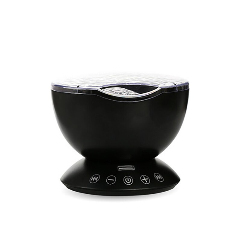 Baby Lichtgevende Speelgoed Nachtrust Light Star Sky Ocean Wave Muziekspeler Projector Lamp Baby Kids Led Slaap Sussen Lichten: Black