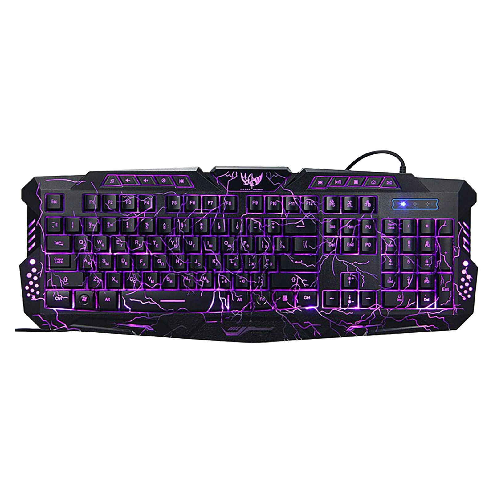 3 Colors USB Illuminated Led Backlit Backlight Gaming Crack Keyboard M200 Switch Gaming Keyboards for Tablet Desktop