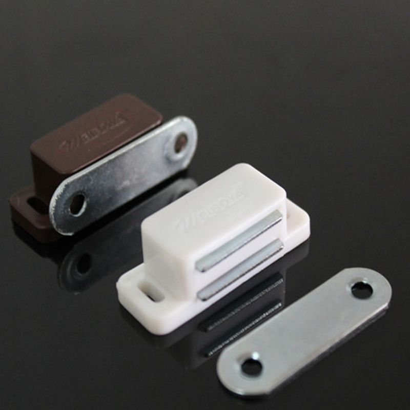10Pcs Mini Plastic Cabinet Magnetic Catch Lock Latch Door Shutter Home Furniture