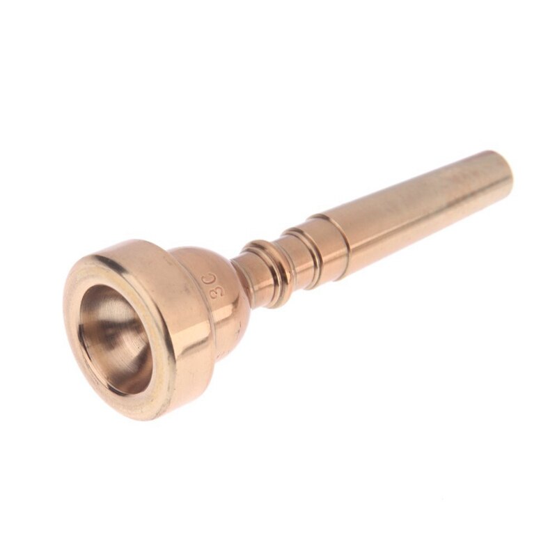 High Copper Alloy Gold-plating 3C Trumpet Mouthpiece Durable Stylish Golden: Default Title