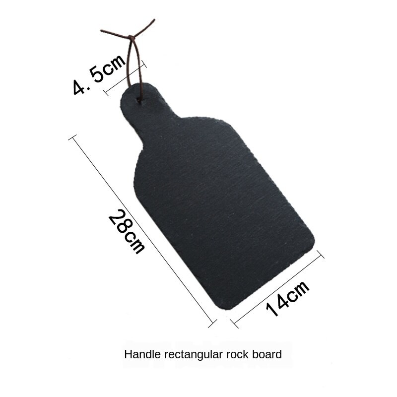 Natural Slate Dishes Solid Rectangle Stone Sushi Steak Barbecue Plate Cheese Pizza Flat Fruit Plate WF1021: C